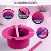 Tress Wellness Wax Warmer Silicone Liner - Easy to Clean Silicone Wax Warmer Bowls with 2x Silicone Spatulas Compatible with 16oz Electric Waxing Kit view 2