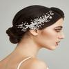 SWEETV Wedding Hair Clip Comb Handmade Bridal Hair Accessories for Women Wedding Hair piece,Silver view 3