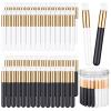 Funtery 60 Pieces Lash Cleaning Brush Shampoo Brushes with Container Cleansing Lash Extension Supplies Cleanser for Extensions Nose Pore Cleaning Brush Peel off Blackhead(Black, White) view 1