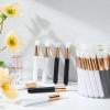Funtery 60 Pieces Lash Cleaning Brush Shampoo Brushes with Container Cleansing Lash Extension Supplies Cleanser for Extensions Nose Pore Cleaning Brush Peel off Blackhead(Black, White) view 4