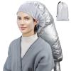 Segbeauty Bonnet Hooded Hair Dryer Attachment, Extra Large Upgraded Drying Heat Cap with Elastic Strap, Adjustable Deep Conditioning Cap for Natural Curly Textured Hair Care Styling Fast Drying Sliver view 1