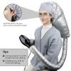 Segbeauty Bonnet Hooded Hair Dryer Attachment, Extra Large Upgraded Drying Heat Cap with Elastic Strap, Adjustable Deep Conditioning Cap for Natural Curly Textured Hair Care Styling Fast Drying Sliver view 2