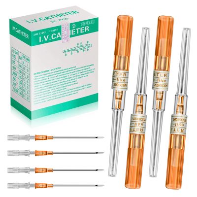 combofix Catheter Needles - 50Pcs 14G IV Catheter Piercing Needles Hollow Body Piercing Needles for Ear Nose Belly Navel Nipple Disposable Piercing Needles Supply(14G)