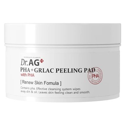 PHA+ Galac Peeling Pad - Dr.AG Daily Pore Exfoliating Pad Blackhead Whitehead Care for Oily Skin Greasy Sensitive Skin (PHA+ Peeling Pad 40pcs)