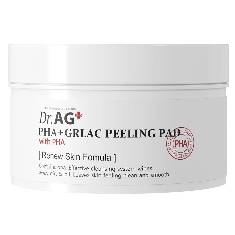 PHA+ Galac Peeling Pad - Dr.AG Daily Pore Exfoliating Pad Blackhead Whitehead Care for Oily Skin Greasy Sensitive Skin (PHA+ Peeling Pad 40pcs)