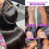 13x6 Lace Front Wigs Human Hair Pre Plucked with Baby Hair 180% Density Straight HD Transparent Lace Frontal Glueless Wigs for Black Women Human Hair Bleached Knots No Shedding Full And Thick 18 Inch view 2