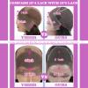 13x6 Lace Front Wigs Human Hair Pre Plucked with Baby Hair 180% Density Straight HD Transparent Lace Frontal Glueless Wigs for Black Women Human Hair Bleached Knots No Shedding Full And Thick 18 Inch view 4