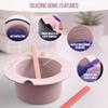 Tress Wellness Wax Warmer Silicone Liner - Easy to Clean Silicone Wax Warmer Bowls with 2x Silicone Spatulas Compatible with 16oz Electric Waxing Kit view 2