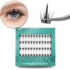 DIY Eyelash Extension, 3D Effect Glue Bonded Band Individual Lash 48 Clusters Volume Lashes Set, Home Eyelash Extension, C curl Lashes Pack 12MM-Spikes-48 Clusters view 1