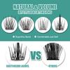 DIY Eyelash Extension, 3D Effect Glue Bonded Band Individual Lash 48 Clusters Volume Lashes Set, Home Eyelash Extension, C curl Lashes Pack 12MM-Spikes-48 Clusters view 3