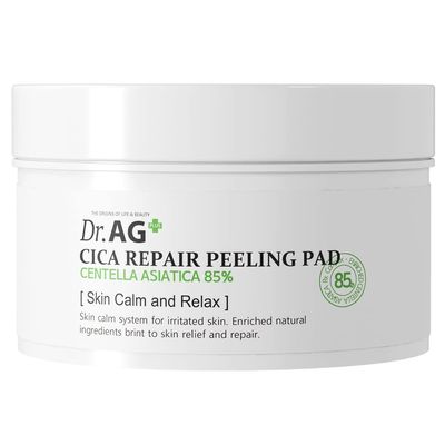 Facial Cica Repair Peeling Pad - Dr.AG Centella Asiatica Leaf Daily Soothing Pore Minimizing Deep Cleansing Moisturizing Sensitive Skin (Cica Peeling Pad 30pcs)
