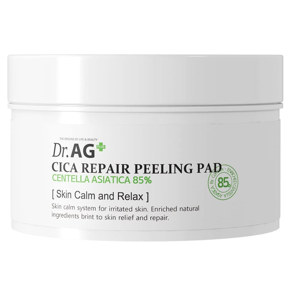 Facial Cica Repair Peeling Pad - Dr.AG Centella Asiatica Leaf Daily Soothing Pore Minimizing Deep Cleansing Moisturizing Sensitive Skin (Cica Peeling Pad 30pcs)