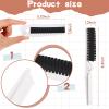 Baderke 6 Pcs Folding Compact Hair Brush/Comb Travel Set Including Fine Tooth Comb and Bristle Brush for Salon Women Men Kids, Double Head (White, Red) view 2