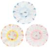 Waterproof Shower Caps, 3 Pcs Plastic Reusable Shower Caps Elastic Band Bath Caps for Women, Kids (Food) view 1
