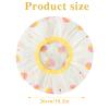 Waterproof Shower Caps, 3 Pcs Plastic Reusable Shower Caps Elastic Band Bath Caps for Women, Kids (Food) view 2