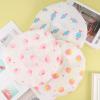 Waterproof Shower Caps, 3 Pcs Plastic Reusable Shower Caps Elastic Band Bath Caps for Women, Kids (Food) view 3