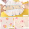 Waterproof Shower Caps, 3 Pcs Plastic Reusable Shower Caps Elastic Band Bath Caps for Women, Kids (Food) view 4