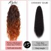 Copper Ginger 350 Ombre Ponytail Extensions - Long Curly Wavy Thick Hair Extainson Ponytail Wavy Clip in Ponytail Extensions Blonde Drawstring Ponytail for Black Women #1B/350 6 OZ view 3