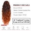 Copper Ginger 350 Ombre Ponytail Extensions - Long Curly Wavy Thick Hair Extainson Ponytail Wavy Clip in Ponytail Extensions Blonde Drawstring Ponytail for Black Women #1B/350 6 OZ view 4
