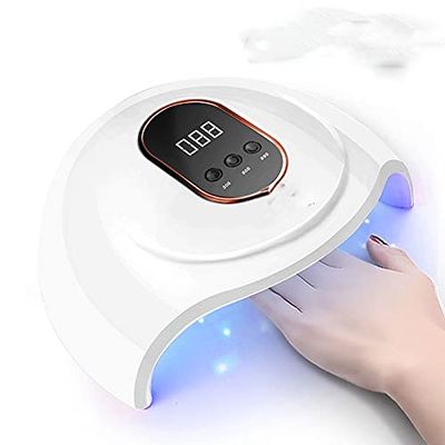 54W UV LED Nails Dryers With 60S Quick Drying All Gel Polish Curing Light Nail Lamp Timer Smart Sensor Drying Lamp For Manicure (Color : 54W White (USB Plug))