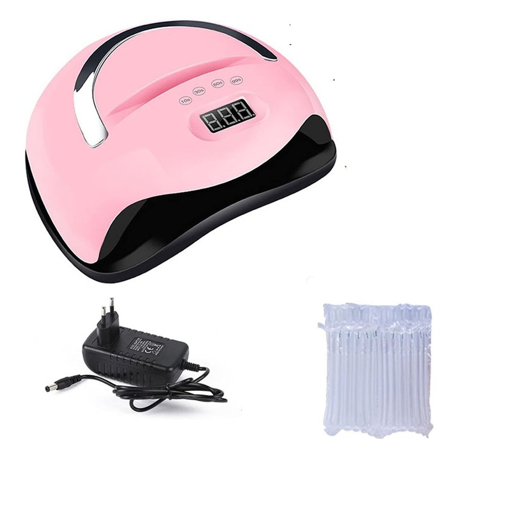 72W LED Nail Lamp Nail Dryer 36 LEDs UV LEDs Lamp For All Gels Polish Sun Light Timer 10/30/60/99s Auto Sensor (Color : Pink)