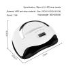 72W LED Nail Lamp Nail Dryer 36 LEDs UV LEDs Lamp For All Gels Polish Sun Light Timer 10/30/60/99s Auto Sensor (Color : Pink) view 2