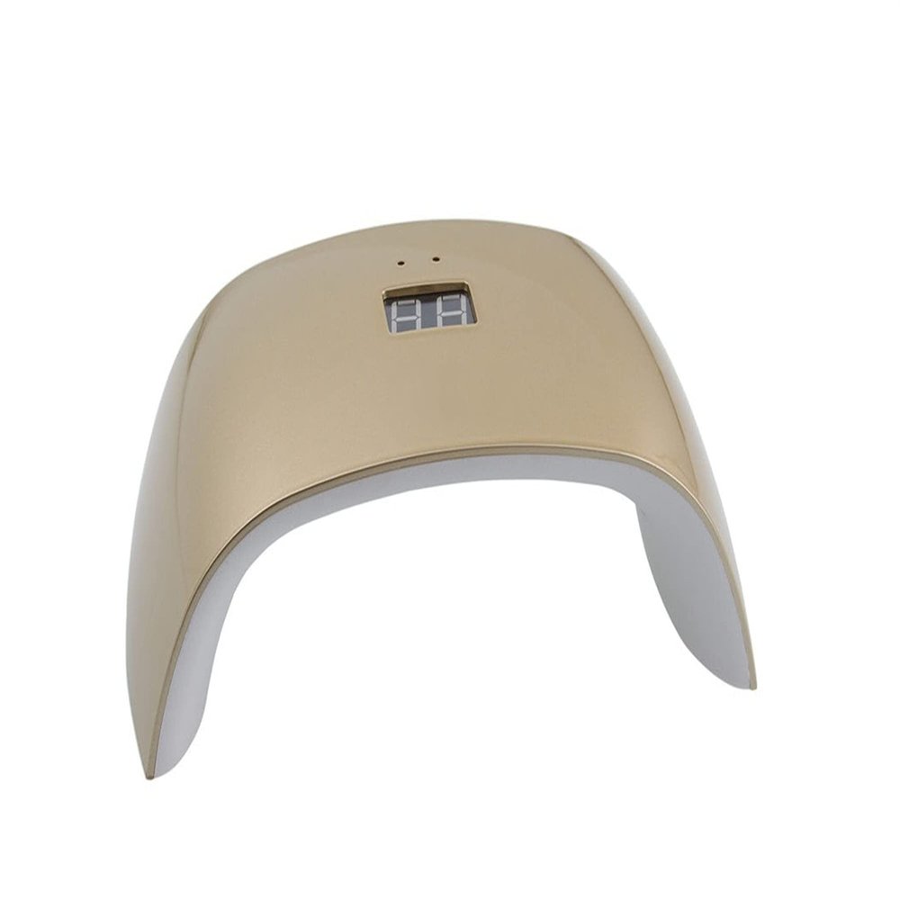 18W UV Lamp For Nails Manicure White Light Professional Nail Dryer Curing All UV LED Lamp Gels Polish Nail Art Tools (Color : Gold)