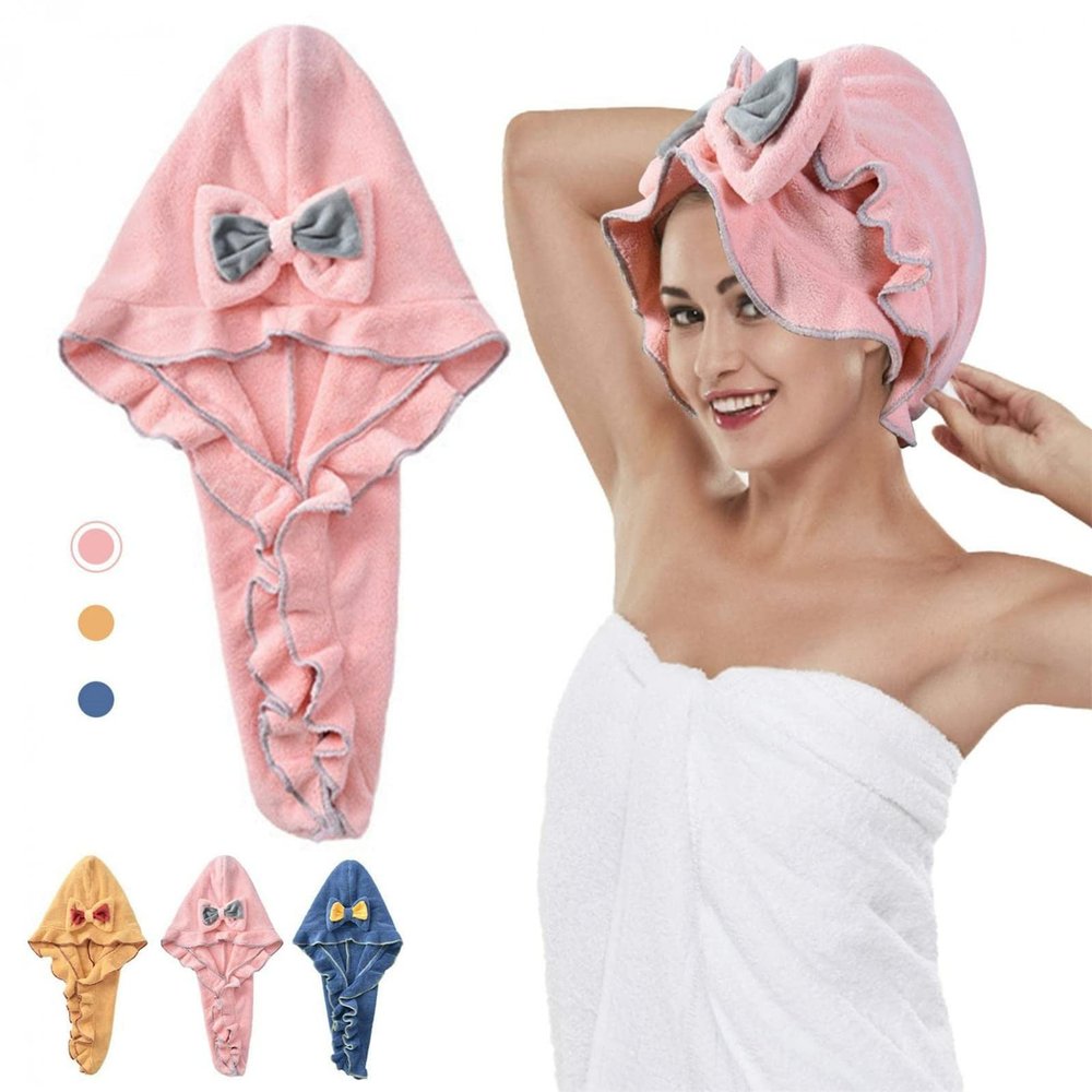 depi Microfiber Curling Towel Absorbent Quick Drying Bandana for Dry Curly, Long, Thick Hair, Anti-Frizz and Soft Hair Head Twist Bandana, Hair Drying Cap for Women's Salon
