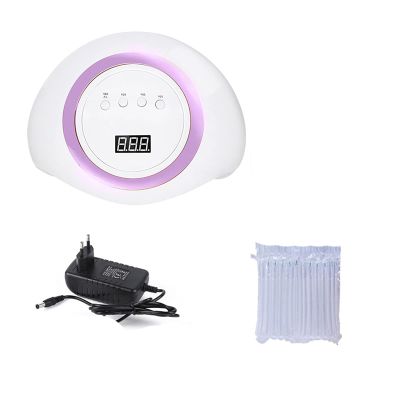 120W Nail Dryer 60PCS/LEDs Ultraviolet Ice Lamp for Drying Gel Polishing 10/30/60/99s Timer Auto Induction Manicure Tool (Color : Purple)