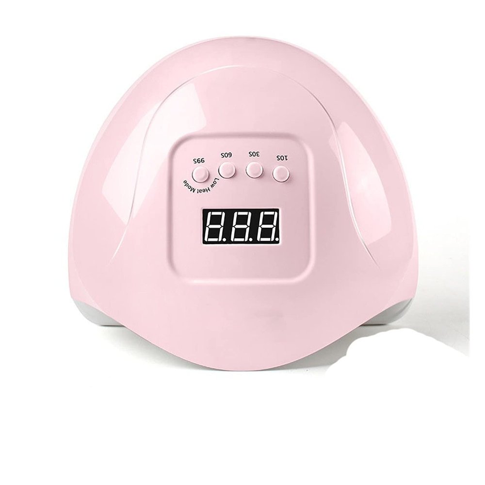 80W/54W Nail Dryer LED UV Lamp Nail For All Kinds Of Gel UV Light For Drying Gel Fast Drying Led Manicure Lamp With LCD Display (Color : Pink)