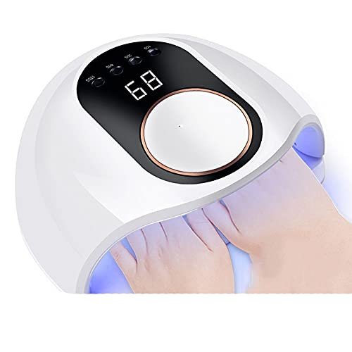 New 90W UV LED Lamp Nails Dryer Manicure Curing Light for Drying Gel Polish Gellak Nail Lamp with Timer Smart Sensor Nail Tools (Color : D3 White)