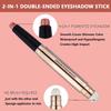2 in 1 Orange Copper Eyeshadow Pencil, Cream Smooth Shimmer Eyeshadow Stick Crayon, Hypoallergenic Multi-Dimensional Waterproof Long Lasting Eye Shadow Highlighter Stick Eye Liner(Copper Shimmer #05) view 3