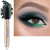 Green Eyeshadow Stick Halloween Makeup Cream Shimmer Single Eyeshadow Pencil Crayon, Hypoallergenic Waterproof Long Lasting Eye Shadow Stick High Pigment Eye Highlighter Pen(Green Shimmer#11) view 1