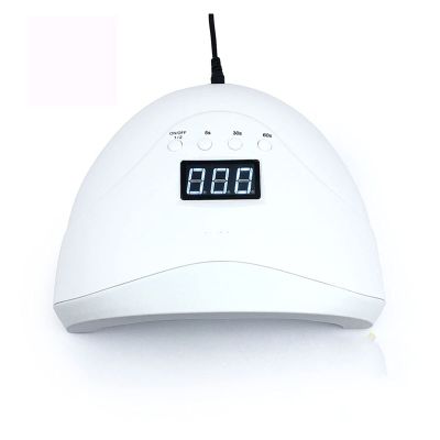 UV Lamp 48W Nail Dryer Gel Polish Curing with Bottom 30s/60s/99s Timer LCD Display Quick Drying Gel Polish Lamp (Color : White)