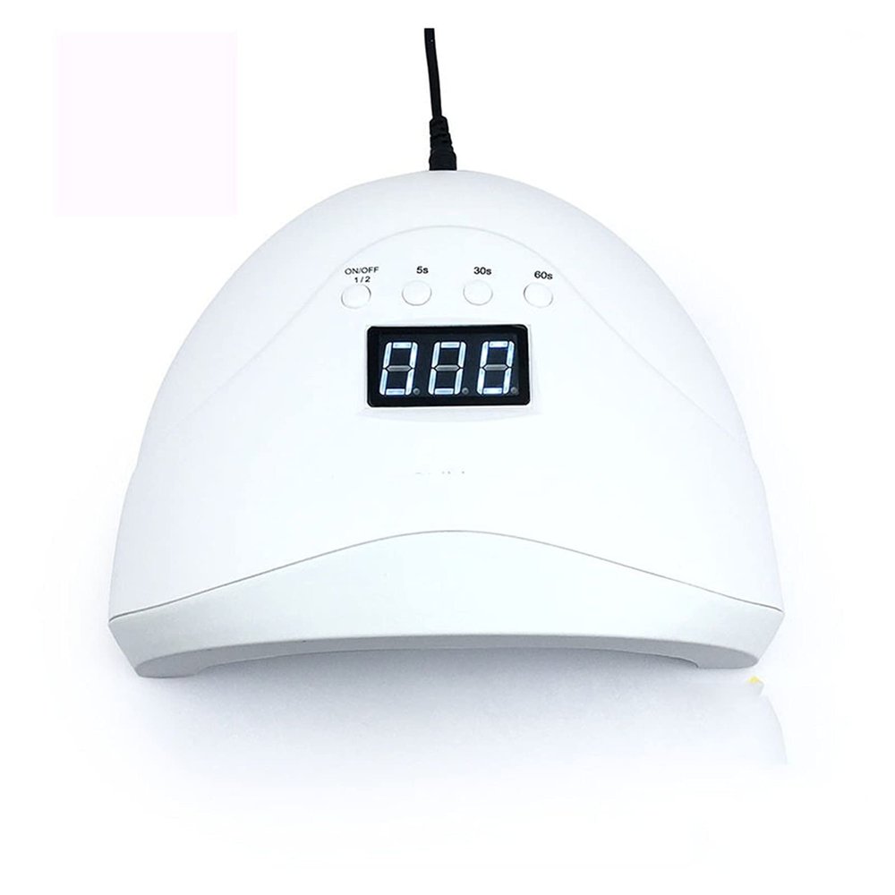 UV Lamp 48W Nail Dryer Gel Polish Curing with Bottom 30s/60s/99s Timer LCD Display Quick Drying Gel Polish Lamp (Color : White)