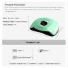 90W Sun M3 Nail Lamp with 45Lamp Beads Ultraviolet Ice Lamp for Drying Gel Polishing 10/30/60/99s Timer Auto Induction Tool (Color : Green) view 2