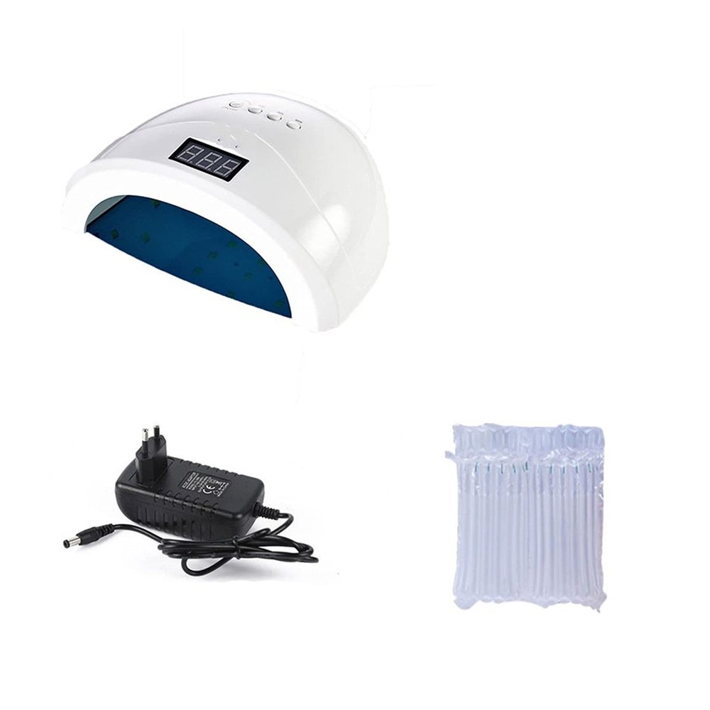 48W Ice Lamp For Manicure SUN 1S UV LED Nail Lamp Suitable For All Gels With 10/30/60/99s Timming 30s Quick Drying (Color : White)