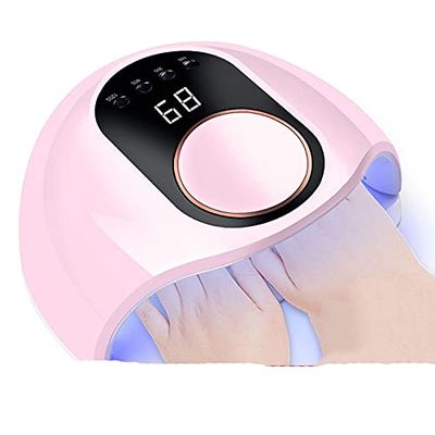 New 90W UV LED Lamp Nails Dryer Manicure Curing Light For Drying Gel Polish Gellak Nail Lamp With Timer Smart Sensor Nail Tools (Color : D3 Pink)