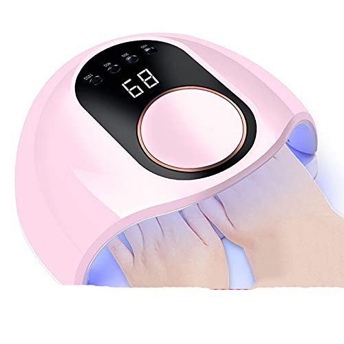 New 90W UV LED Lamp Nails Dryer Manicure Curing Light For Drying Gel Polish Gellak Nail Lamp With Timer Smart Sensor Nail Tools (Color : D3 Pink)