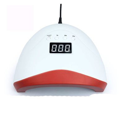 UV Lamp 48W Nail Dryer Gel Polish Curing With Bottom 30s/60s/99s Timer LCD Display Quick Drying Gel Polish Lamp (Color : Red)