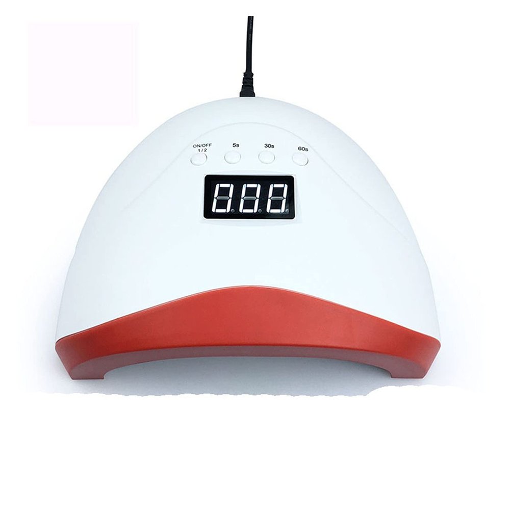 UV Lamp 48W Nail Dryer Gel Polish Curing With Bottom 30s/60s/99s Timer LCD Display Quick Drying Gel Polish Lamp (Color : Red)