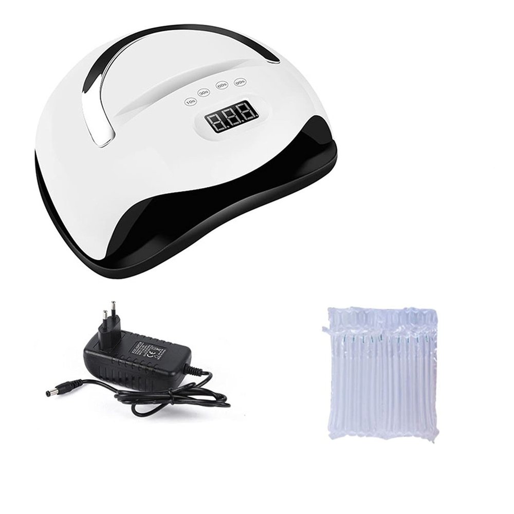 72W LED Nail Lamp Nail Dryer 36 LEDs UV LEDs Lamp For All Gels Polish Sun Light Timer 10/30/60/99s Auto Sensor (Color : White)