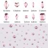 Tisslan 820pcs Pink Flatback Nail Art Shape Rhinestones Mixed Size 1.5-5mm Round Glass Nail Crystals Diamonds Stones Gems for Nail Art Makeup Clothes Shoes Crafts view 2