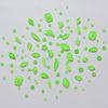 Tisslan 820pcs Neon Green Flatback Crystals Glass Mix Designs Nail Rhinestones Bulk Round Beads Stones Assortment Gems and Charms for Nail Decoration Accessory view 4