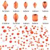 Tisslan 820pcs Orange Crystal Flatback Glass Mix Size Shape Nail Stones 3D Nail Decoration Rhinestone Charms Handmade DIY Craft Jewels Accessory Supply view 2