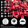 18 Styles Multi-Shaped Glass Gemstones for Nails and 6 Sizes Round Crystal Rhinestones Kit #3, Red Nail Art Charm Bead Manicure Decoration with Pickup Pencil and Tweezer view 2