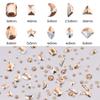 Tisslan 100pcs Multi Shape Glass Flatback Golden Shadow Nail Rhinestones 720pcs Loose Round Beads Diamond Mix Size Bulk Pack for Nails Art Supply view 2