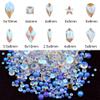 Tisslan 820pcs Aurora Nail Art Small Flatback Crystals Rhombus Square Star Shaped Gemstones 3D Manicure DIY Decoration Home Salon Accessories Supply view 2