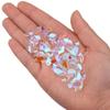 Tisslan 820pcs Aurora Nail Art Small Flatback Crystals Rhombus Square Star Shaped Gemstones 3D Manicure DIY Decoration Home Salon Accessories Supply view 3