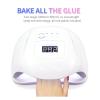 80W/54W Nail Dryer LED UV Lamp Nail For All Kinds Of Gel UV Light For Drying Gel Fast Drying Led Manicure Lamp With LCD Display (Color : White) view 2